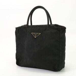 Prada Bag Shoulder Tote Black Triangle Nylon Tessuto Handbag